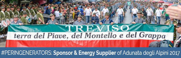 12-14 May 2017: PERINGENERATORS energy supplier of 90th Adunata Nazionale degli Alpini (Treviso – Italy)