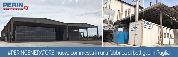 PERINGENERATORS: Nuova installazione in una grande fabbrica di bottiglie in Puglia