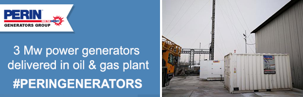3 Mw power generators delivered by PERINGENERATORS to customer in oil & gas plant