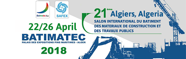22-26 April: PERINGENERATORS at BATIMATEC EXPO 2018 (Algiers, Algeria)
