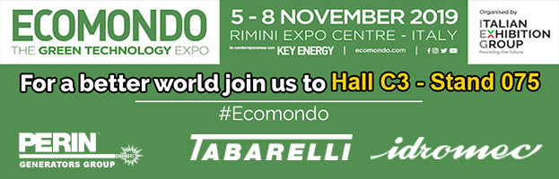 05-08 November: PERINGENERATORS GROUP at ECOMONDO with Tabarelli Spa e Idromec Spa (Rimini, ITALIA)